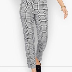 LTALBOTS HAMPSHIRE ANKLE PANTS - GLEN PLAID. SIZE 4. NWT